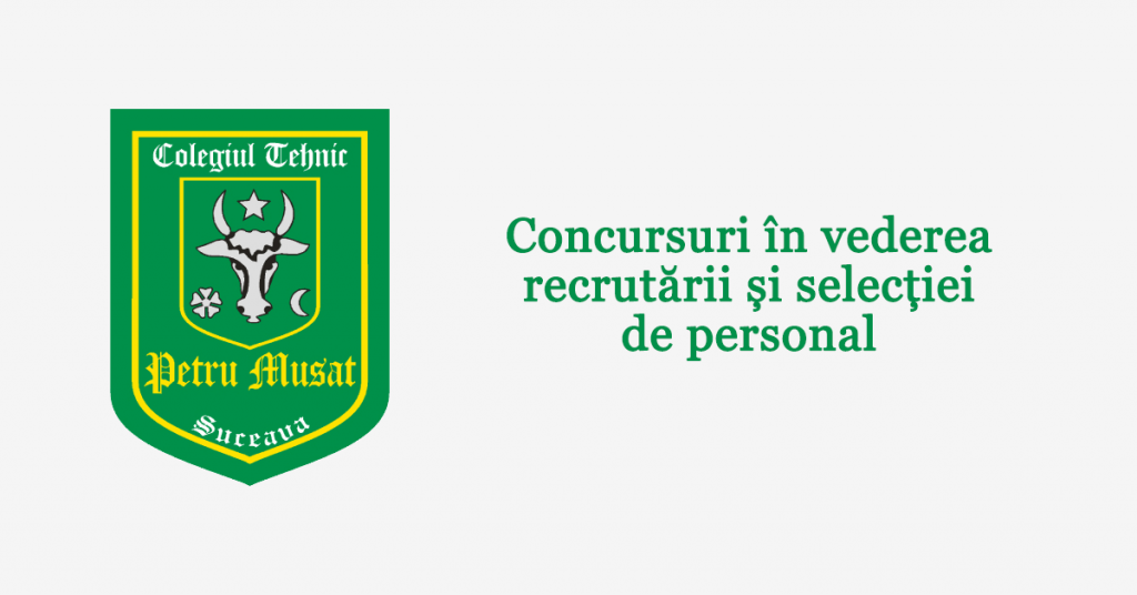 Concursuri în vederea recrutării și selecției de personal