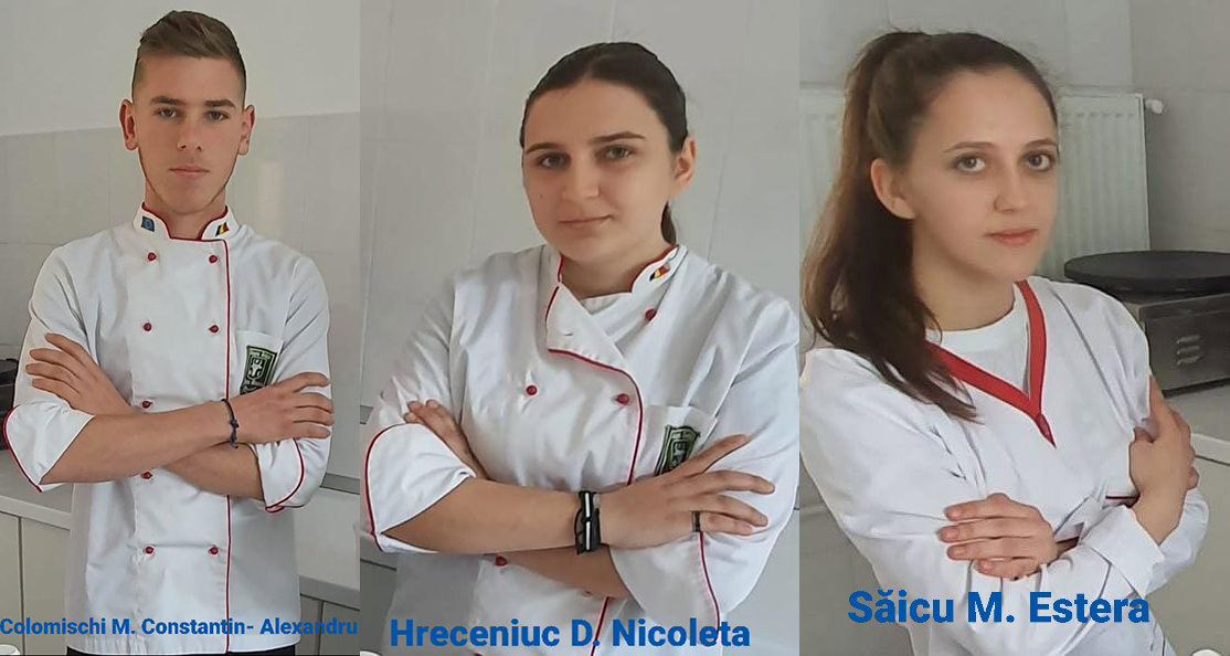 Elevii colegiului nostru au obținut primele trei locuri la Concursul pe meserii - Calificarea bucătar - Etapa județeană
