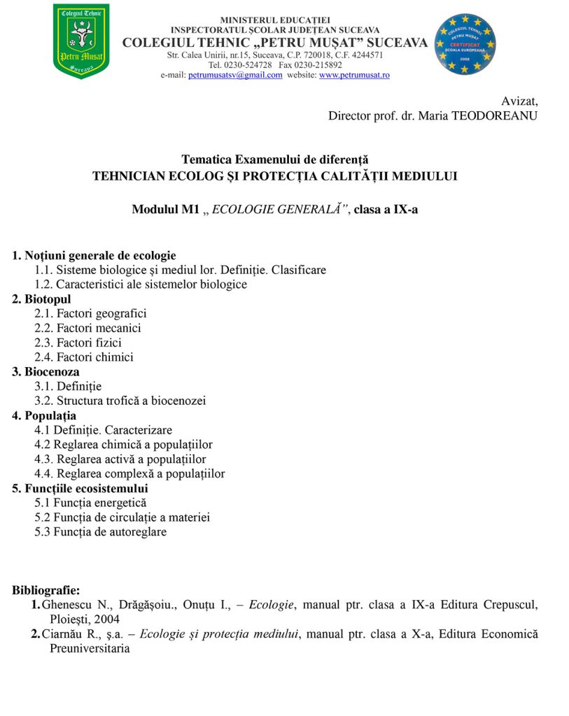 Examene de diferență - sesiunea septembrie 2024