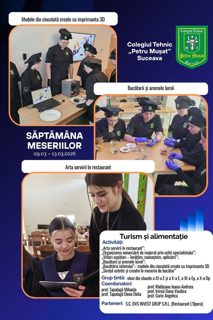 Elevii colegiului nostru au explorat viitorul carierei în cadrul „Săptămânii Meseriilor”