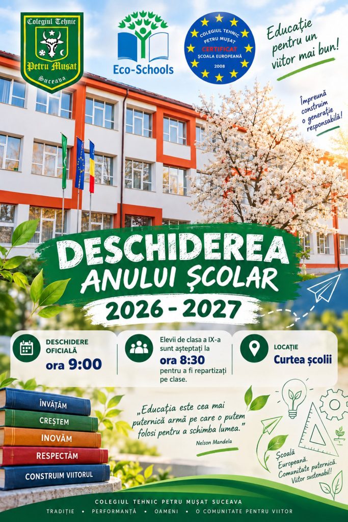 Începem un nou an școlar